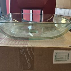 Vessel Square Glass Sink - NEW