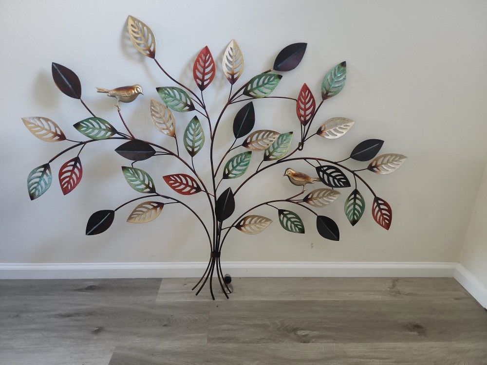 Metal Leaf Wall Painting