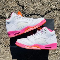 Air Jordan 5 Retro GS Safety Orange WNBA Size 5.5Y Used w/ Box & Receipt