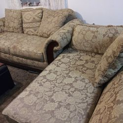 Sofa And Matching Chaise Lounge