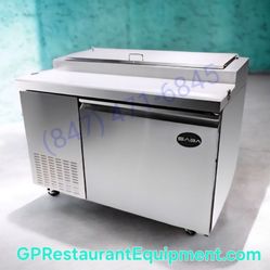 New Commercial Restaurant Pizza Prep Table Cooler Refrigerator Salad Bar Prep Cooler
