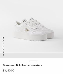 Prada White Platform Sneakers