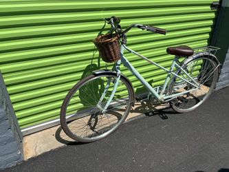 Mint Green Women's City Cruiser Bike with Basket