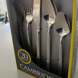 🟠 60-piece Cambridge flatware set, includes 3 boxes with 20 pieces each.