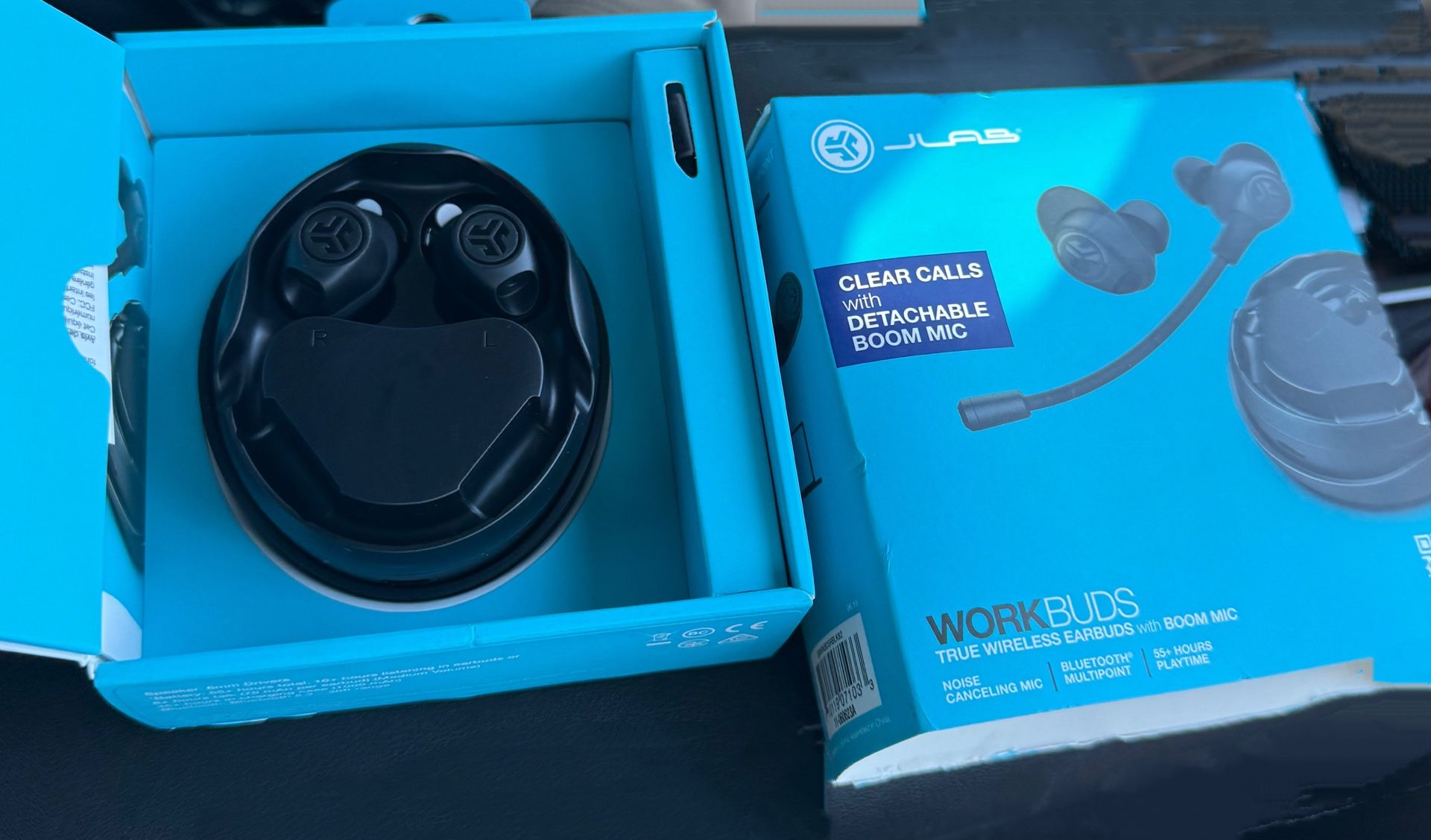 Jlab Work Wireless Work Buds With Boom Mic Brand New