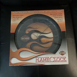 Harley Davidson Flame Clock