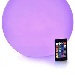 LED Dimmable Light Ball: 12-inch Waterproof Floating Pool Lights with Remote