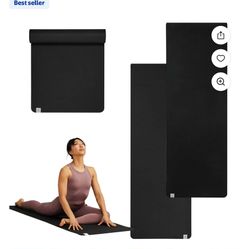 Gaiam Performance Yoga Mat, Made of Durable TPE, 23.5" x 68" x 6MM Thick, Black New 