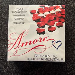 150 Scented Silk Rose Petals & 4 Tea Light Candles 