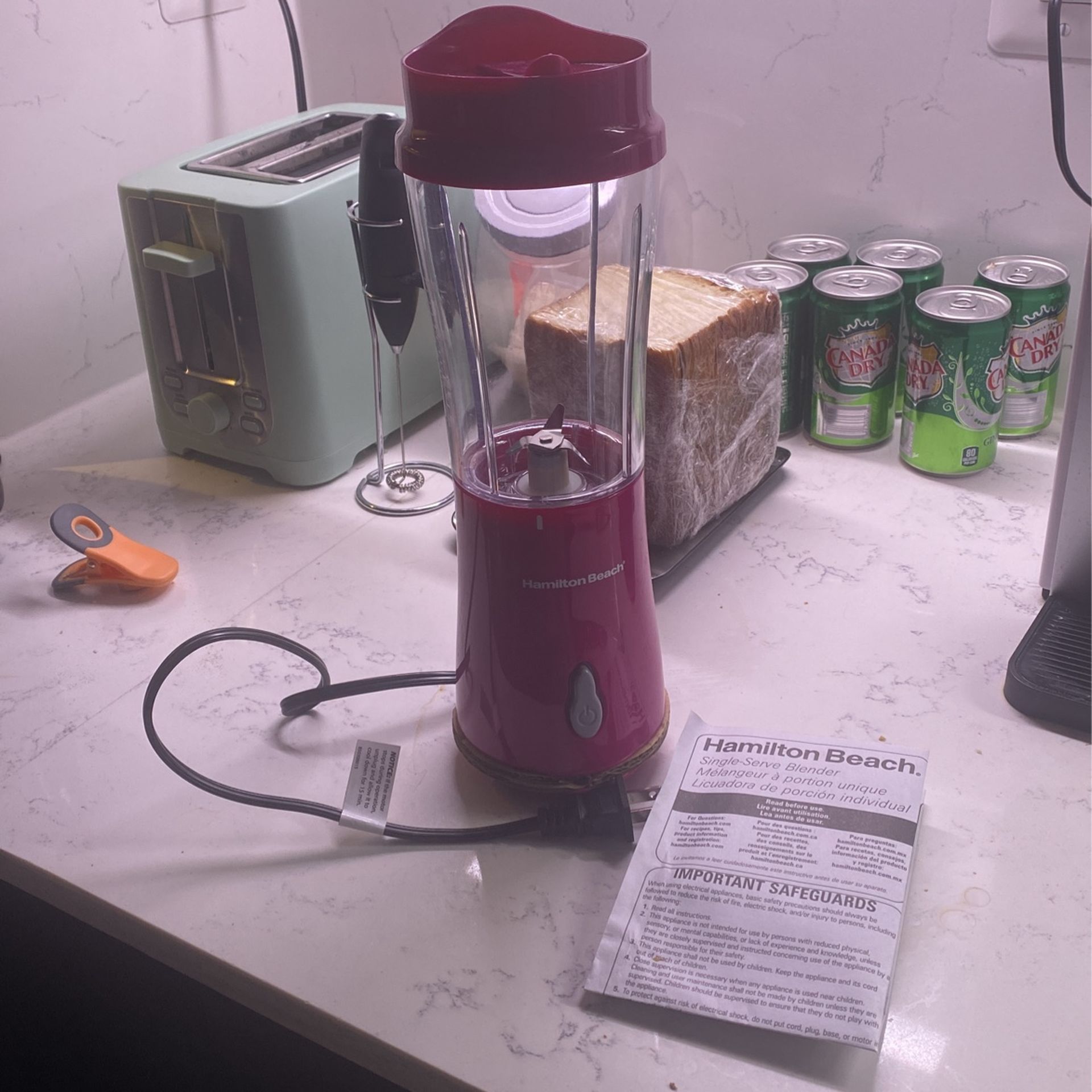 Hamilton Beach Single Serve Blender In Pink