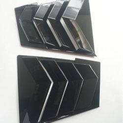 2pcs Racing Rear Side Quarter Window Louvers for Mazda 6 2019 2020 2021 (Glossy Black)