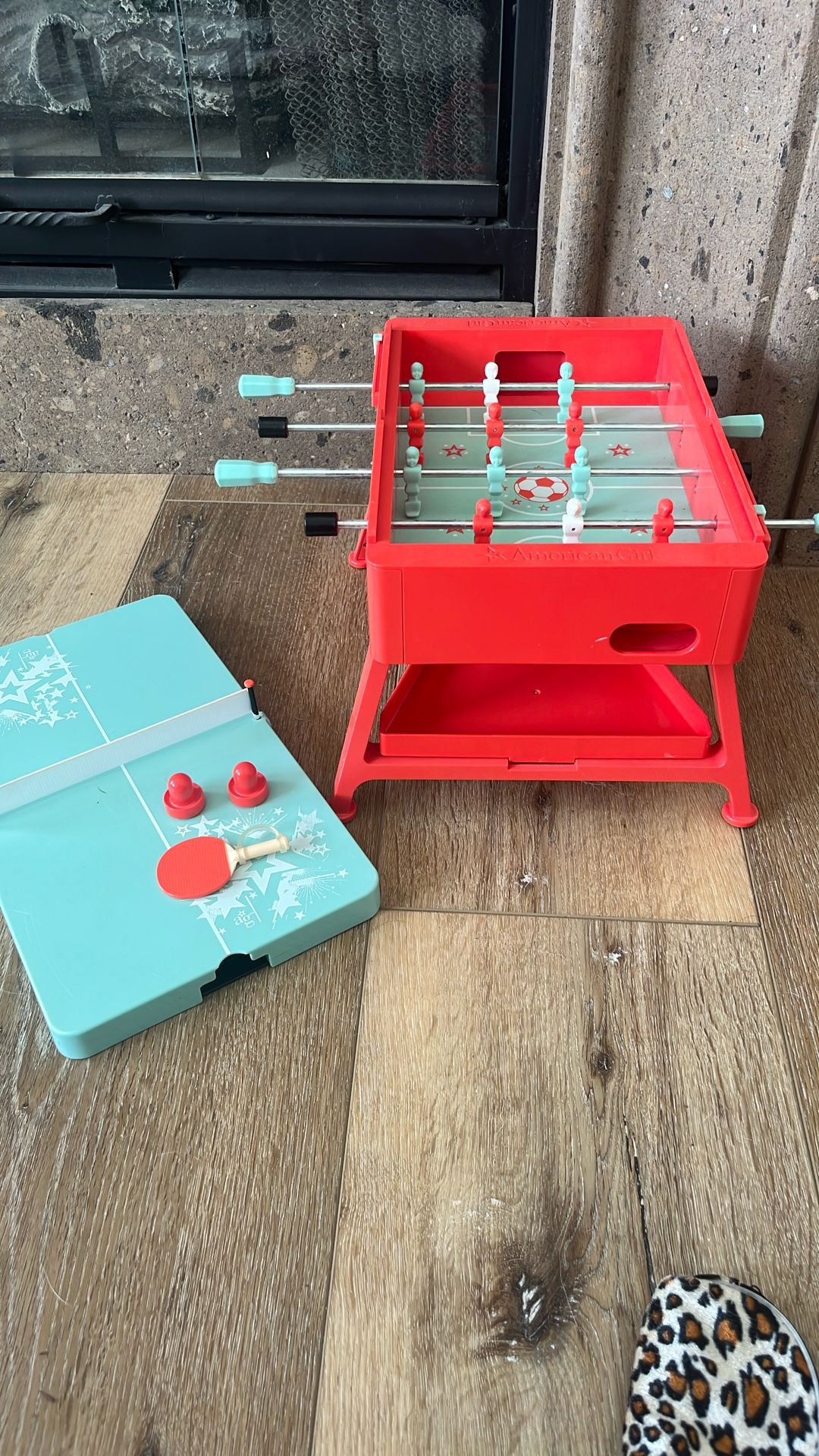 American Girl Doll Foosball Table And Other Games - Missing Accessories