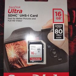 16GB SanDisk Ultra SDHC UHS-1 Card 