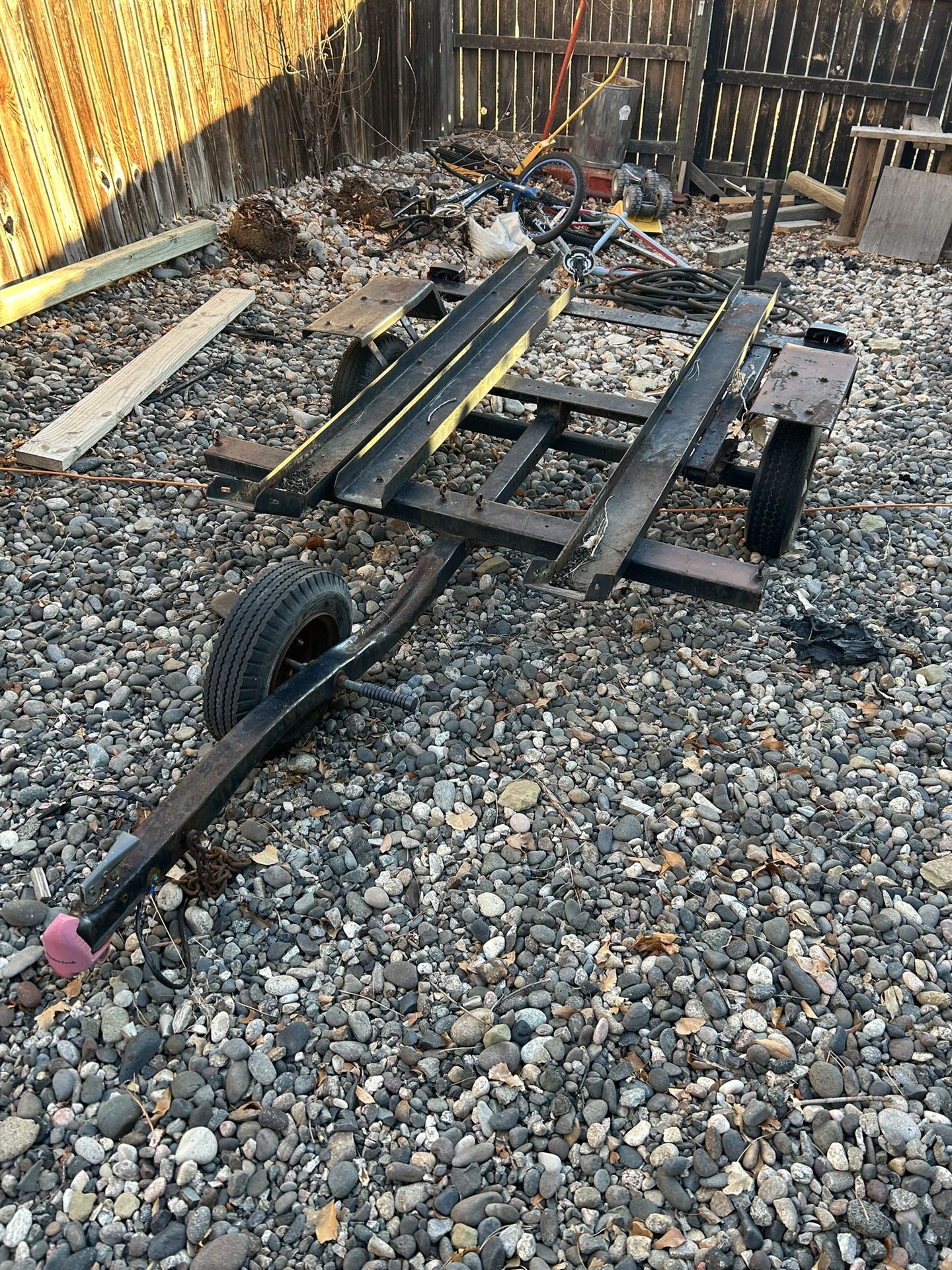 Three Rail Motorcycle Trailer