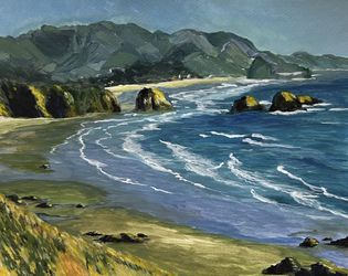 Original Landscape Wall Art 11x14 Inch Hand Made Acrylic Painting