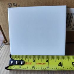 Ceramic Tile  4 1/4 X 4 1/4 Inches Bright White Ice  SQFT/BOX 10.00 Quality A $9.00 Box Available 18 Boxes=180 SQFT