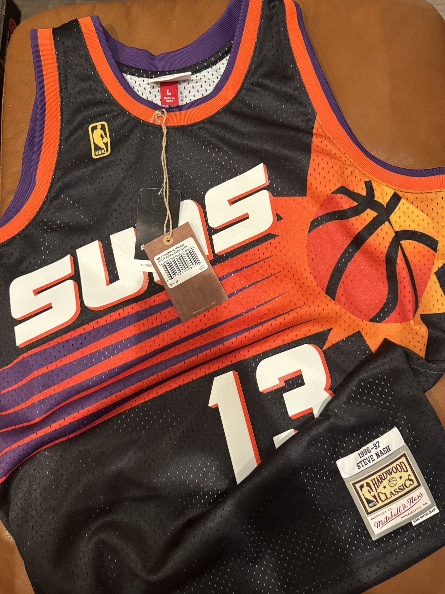 Mitchell & Ness Suns Nash Basketball Jersey Size Large Men New 