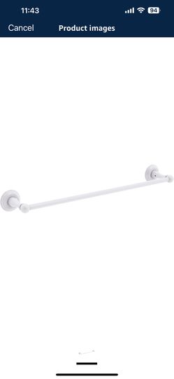 Allied Brass ES-41-18-WHM Essex 18 inch Towel Bar, Matte White