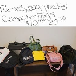 Purses, Back Packs, Computer Bags 