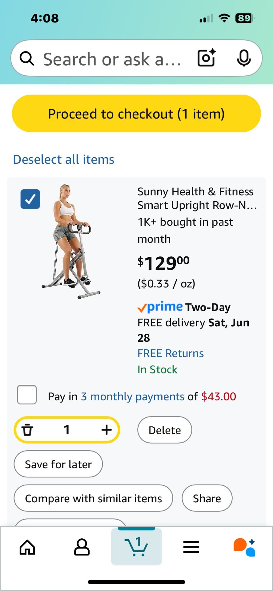 Just Built! Sunny Health & Fitness Row-N-Ride Squat Assist Trainer, Foldable & Easy Setup Exercise Equipment w/Adjustable Resistance Bands