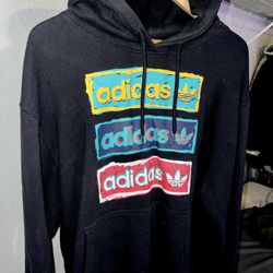 ADIDAS Black Hoodie (L)