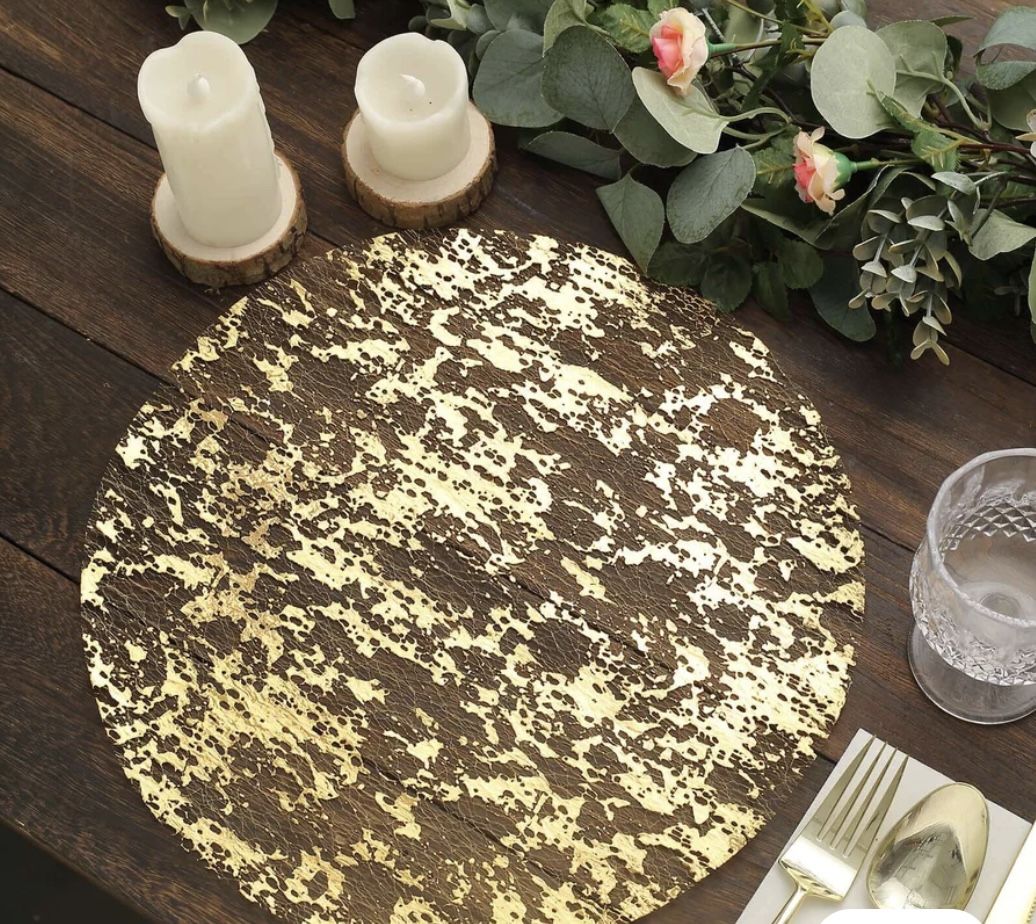 Gold Foil Mesh Placemats