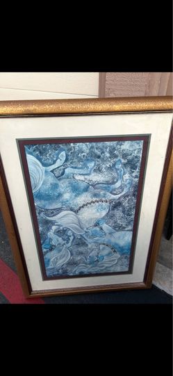 $15 Pretty Blue Horses Frame