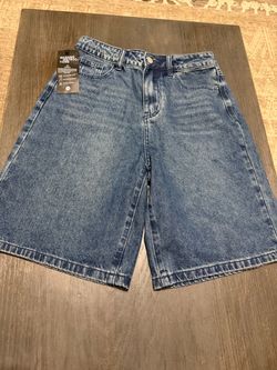 Wide Leg Denim Shorts Size Small