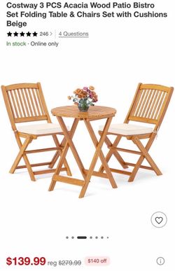 Bistro patio set