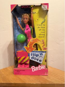 Speedo Flip 'n Dive Barbie Doll NIB