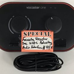 Focusrite Vocaster One USB-C Podcasting Audio Interface 