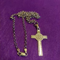 Silver Cross And Chain