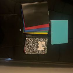 6 Folder 3 Composition Note Books 1 Large Note Book 1 Document Holder 