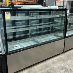 Polarman ARC-571Z 72″ Square Glass Refrigerated Bakery Display Case with LED Lighting