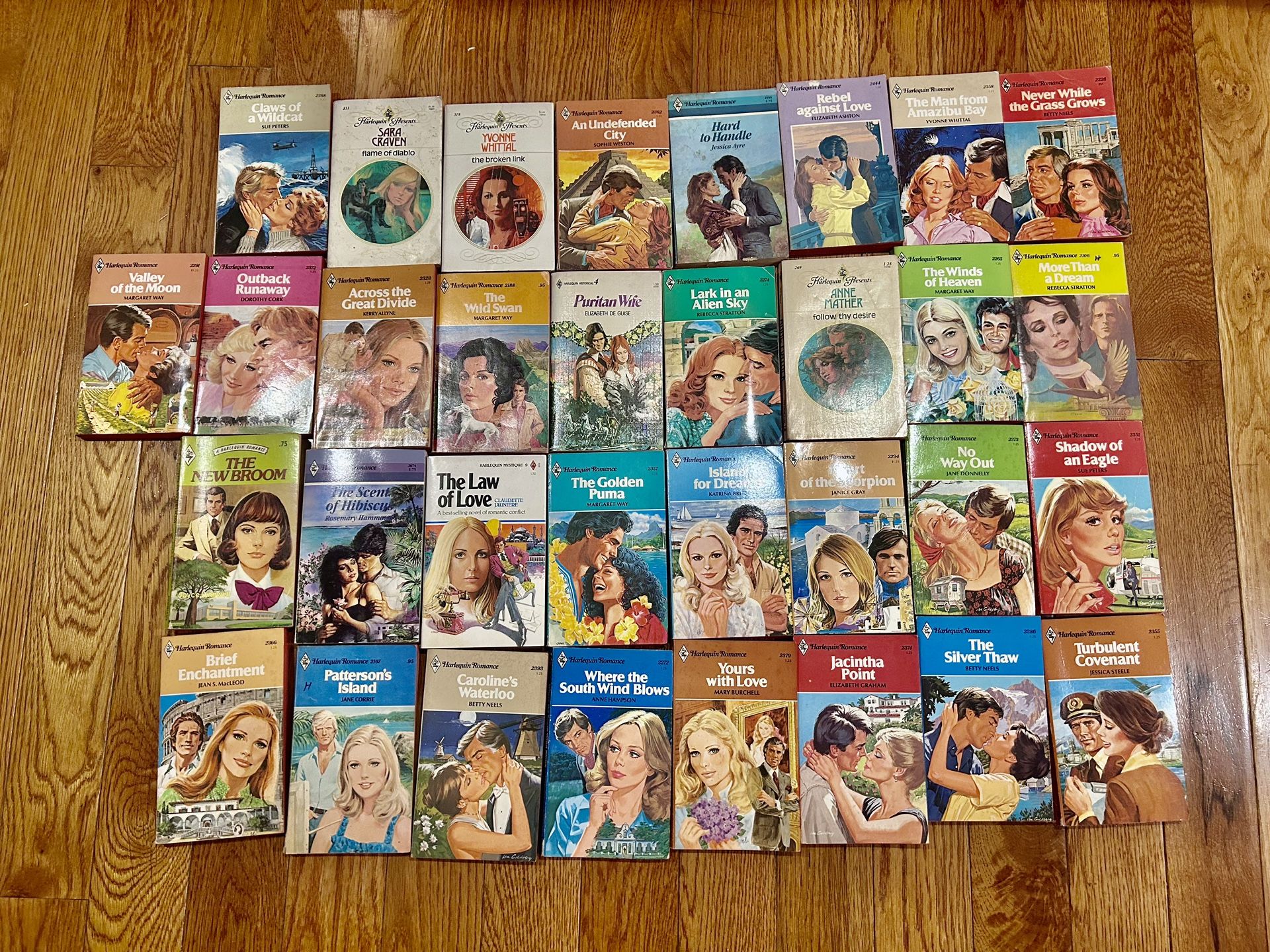 Harlequin Romance Paperback Book Novel Lot Set 1970s 1980s 33 Vintage