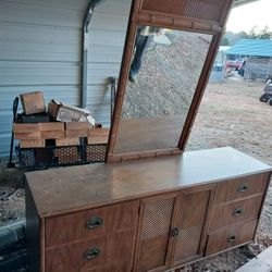 Chevron Dresser With Mirror Made By Dixie In Lexington NC  Pickup In Southmont NC 