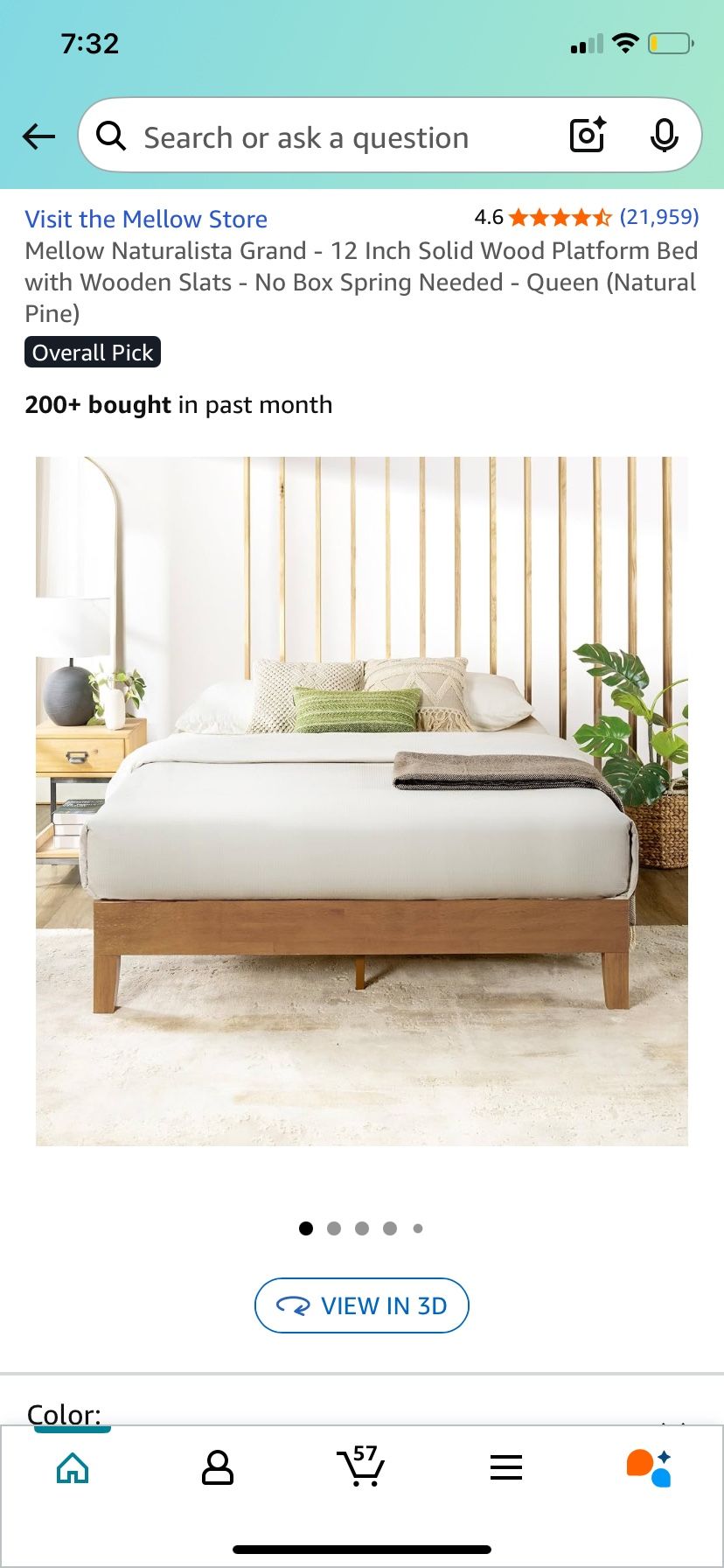 Mellow 12” Naturalista Classic Bed Frame