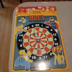 The Simpsons Moe's Tavern Magnetic Dart Board Brand New Factory Sealed