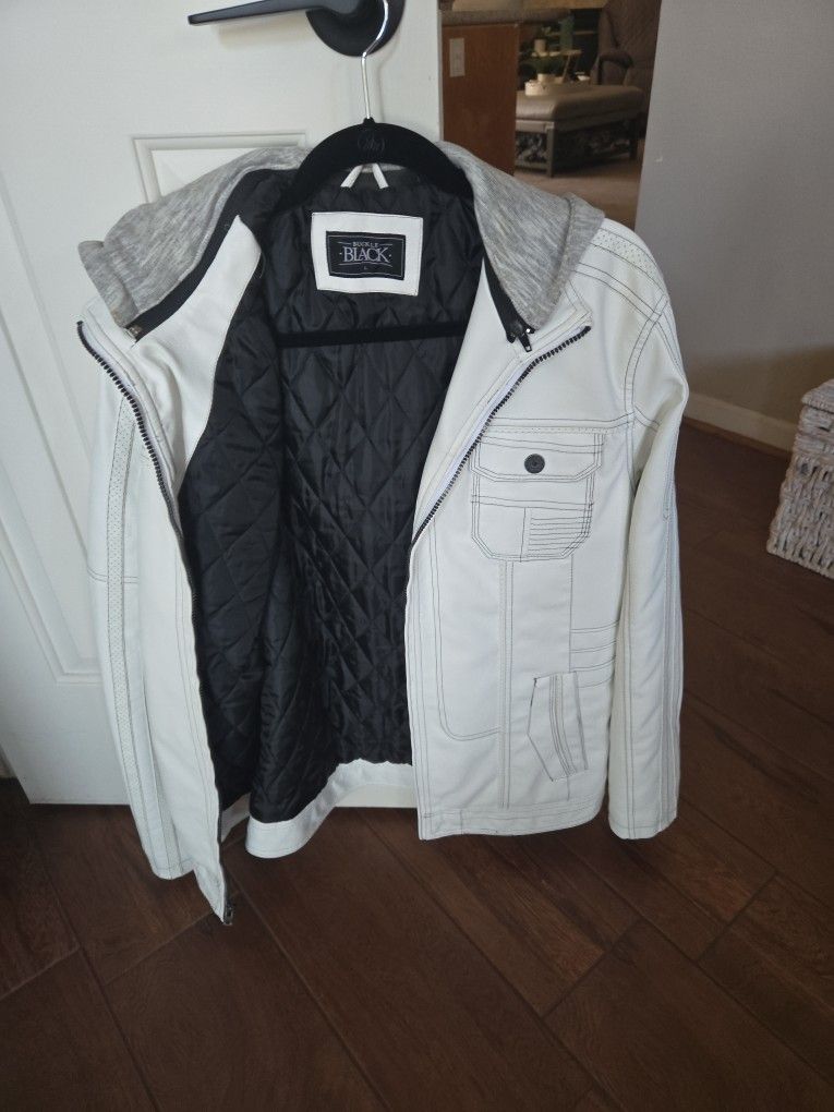 Large White Leather JACKET