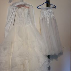Stunning Wedding Dress And Flower Girl Dress