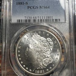 1881 S $1 Morgan MS64