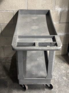Uline Utility Cart - Narrow, 40 × 18 × 33", Gray