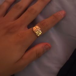 10k Nugget Ring A Little Bent 