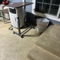 Bed Table With Trash Can 