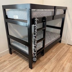 Twin Bunk Bed With Mattresses 