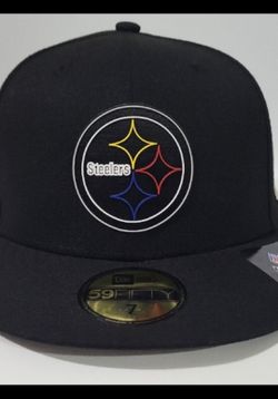 New Era Black Steelers 59FIFTY Fitted Hat Size 7