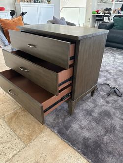 🔥 MUST GO TODAY! 3-Drawer Nightstand w/ Built-In Power — $75 OBO 🔥