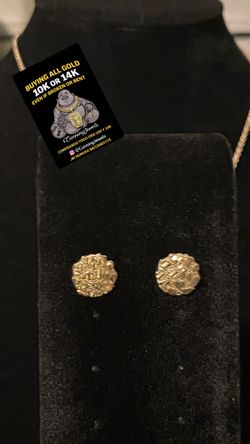 10k Gold Nugget Earrings 