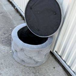 GREY OTTOMAN WITH STORAGE 