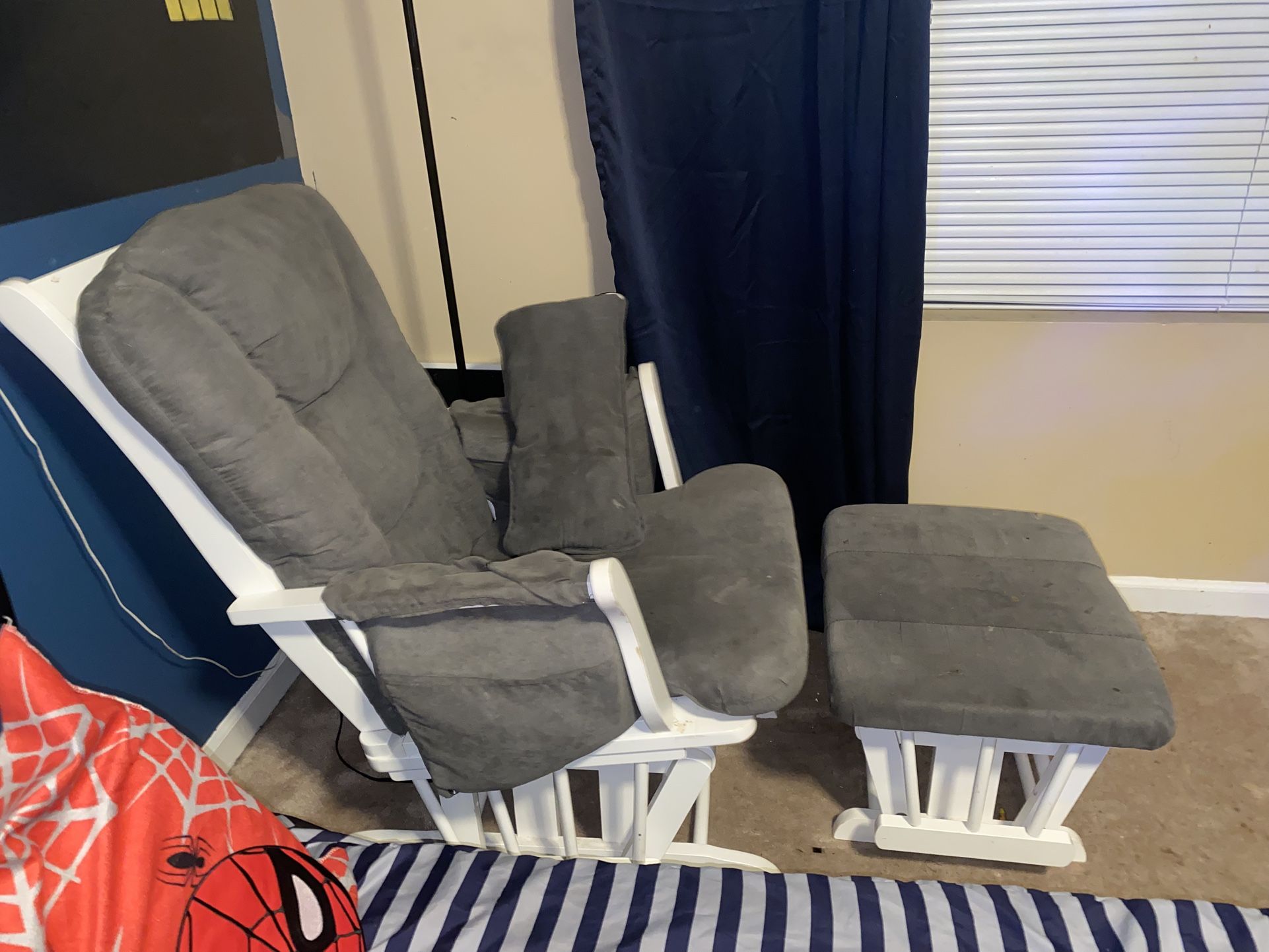 Glider Rocking Chair + Ottoman – Needs Cleaning, Low Price